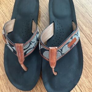 Coach Black and Brown Sandals
